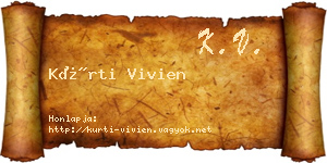 Kürti Vivien névjegykártya